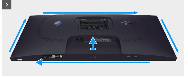 Dell - Alienware 27 - De achterklep verwijderen - Stap 2 De achterklep verwijderen - Stap 2