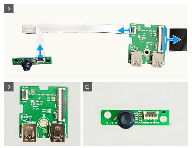 Dell - Alienware 27 - De I/O-kaart en joystick-knopkaart verwijderen - Stap 2 De I/O-kaart en joystick-knopkaart verwijderen - Stap 2