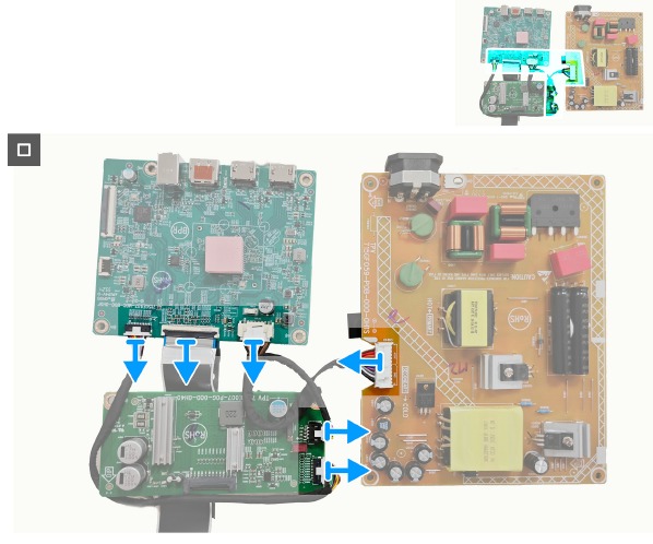Dell - Alienware 27 - Het moederbord en de voedingskaart verwijderen - Stap 3 Het moederbord en de voedingskaart verwijderen - Stap 3
