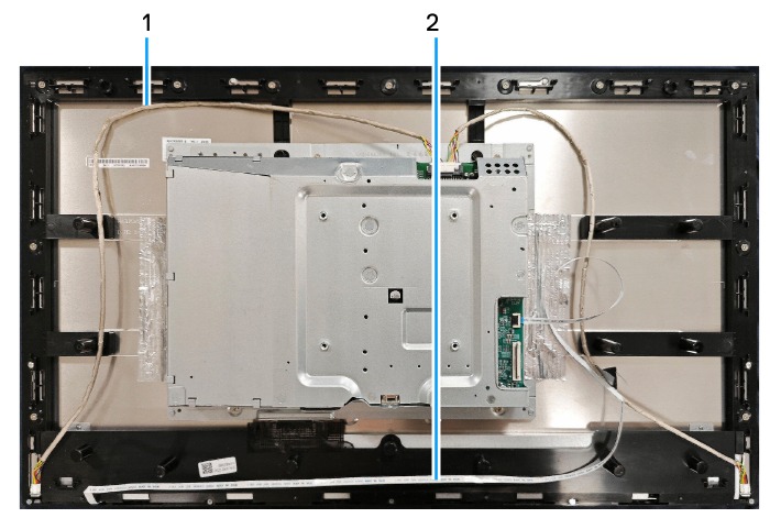 Dell - Alienware 27 - Bedradingsconnectiviteitsdiagram - Deel 1 Bedradingsconnectiviteitsdiagram - Deel 1