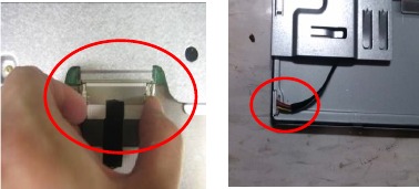 HP - EliteDisplay E241i - Connector van het paneel verwijderen Connector van het paneel verwijderen