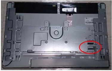 HP - EliteDisplay E241i - Voorklep verwijderen van de beeldschermkop - Stap 1 Voorklep verwijderen van de beeldschermkop - Stap 1