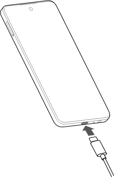 Nubia - Focus 5G - De telefoon opladen De telefoon opladen
