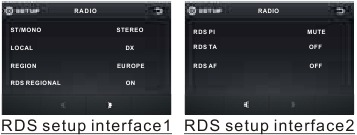 Boss Audio Systems - BV9979B - Touchscreenbediening - RDS-configuratie-interfaces Touchscreenbediening - RDS-configuratie-interfaces