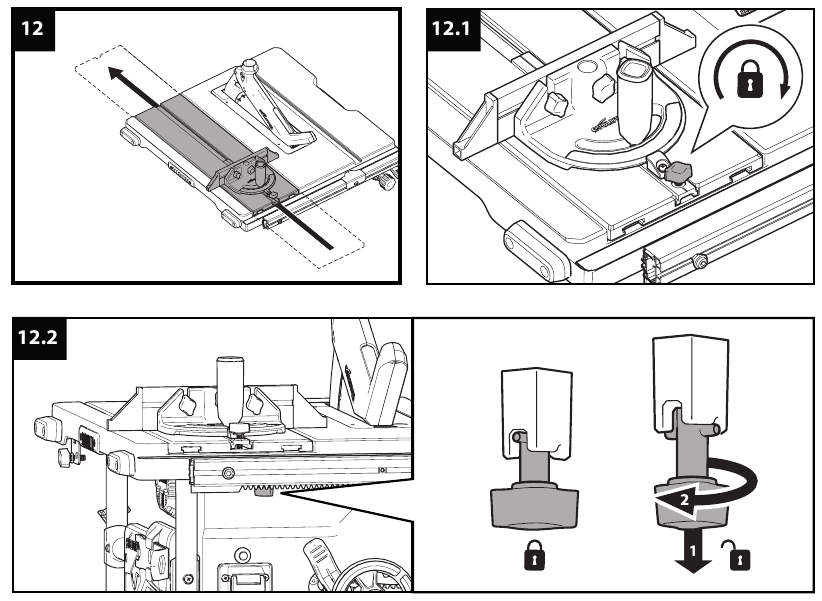 Evolution - R255TBL - De verlengde tafel gebruiken De verlengde tafel gebruiken