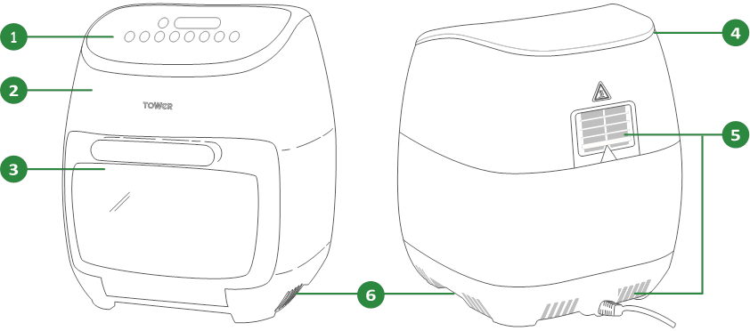 Tower - XpressPro T17039 - Maak kennis met uw airfryer oven - Stap 1 Maak kennis met uw airfryer oven - Stap 1