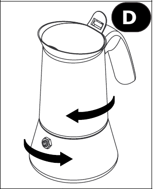 Bialetti - VENUS - HOE KOFFIE TE ZETTEN - Stap 4 HOE KOFFIE TE ZETTEN - Stap 4