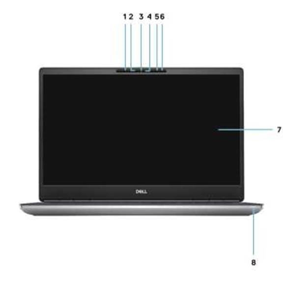 Dell - Precision 7760 - Vooraanzicht met IR-camera Vooraanzicht met IR-camera