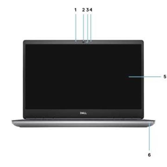 Dell - Precision 7760 - Vooraanzicht met RGB-camera Vooraanzicht met RGB-camera