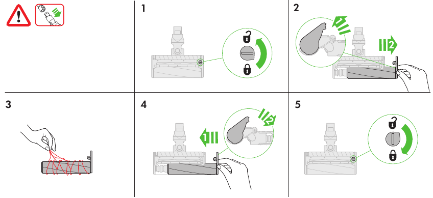 Dyson - V10 Absolute - Reinigingskop met zachte roller: Verstoppingen van de borstel verwijderen Reinigingskop met zachte roller: Verstoppingen van de borstel verwijderen