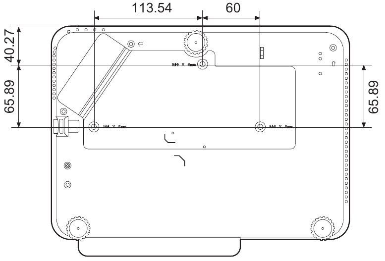 Benq - TK700 - Projectieafmetingen - Deel 3 Projectieafmetingen - Deel 3