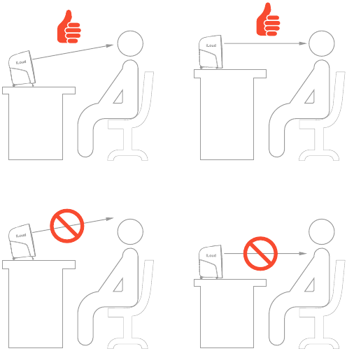 IK Multimedia - iLoud - Plaatsing van de luidsprekers - Stap 1 - Desktop positionering Plaatsing van de luidsprekers - Stap 1 - Desktop positionering