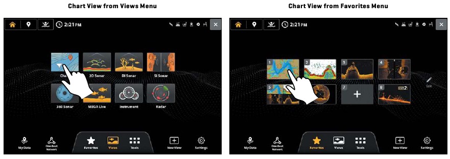 Humminbird - LakeMaster - Display a Chart View Display a Chart View