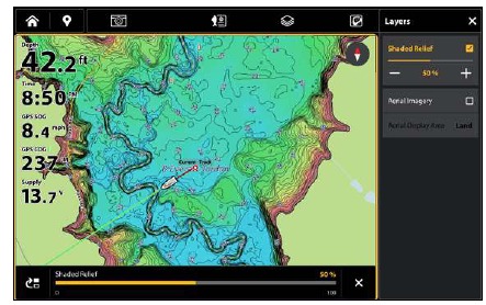Humminbird - LakeMaster - Laagtransparantie Laagtransparantie