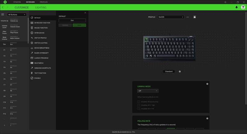 Razer - BLACKWIDOW V4 75% - CONFIGUREREN - TOETSENBORD - Zijbalk - Methode 2 CONFIGUREREN - TOETSENBORD - Zijbalk - Methode 2