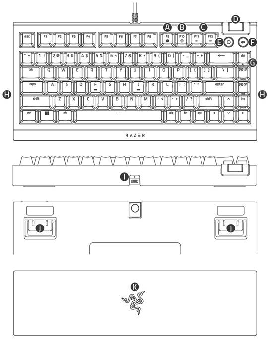 Razer - BLACKWIDOW V4 75% - Overzicht Overzicht