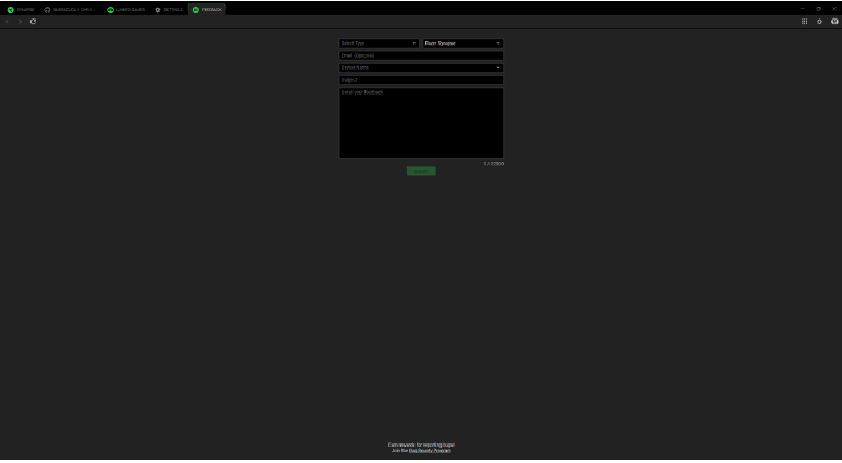 Razer - BARRACUDA X CHROMA - UW APPARAAT CONFIGUREREN - FEEDBACK-subtabblad UW APPARAAT CONFIGUREREN - FEEDBACK-subtabblad