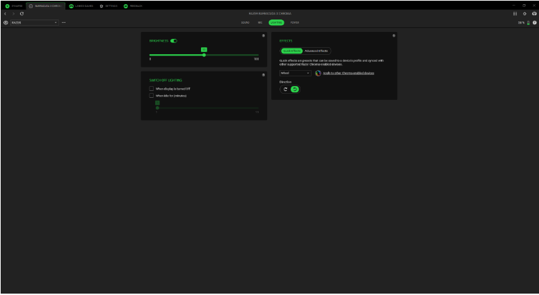 Razer - BARRACUDA X CHROMA - UW APPARAAT CONFIGUREREN - Verlichtingsinstellingen UW APPARAAT CONFIGUREREN - Verlichtingsinstellingen