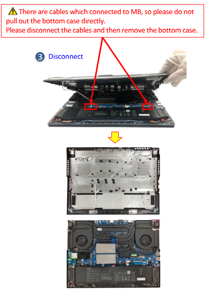 Asus - STRIX G15 Series - ONDERKANT BEHUIZING Demontage - Stap 2 ONDERKANT BEHUIZING Demontage - Stap 2