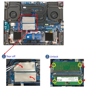 Asus - STRIX G15 Series - DDR Demontage - Stap 1 DDR Demontage - Stap 1