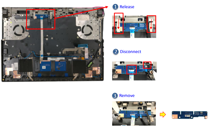 Asus - STRIX G15 Series - INDICATOR BD Demontage INDICATOR BD Demontage
