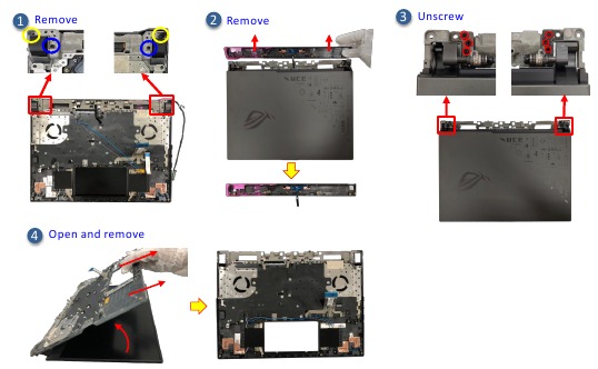 Asus - STRIX G15 Series - TOETSENBORDMODULE Demontage TOETSENBORDMODULE Demontage