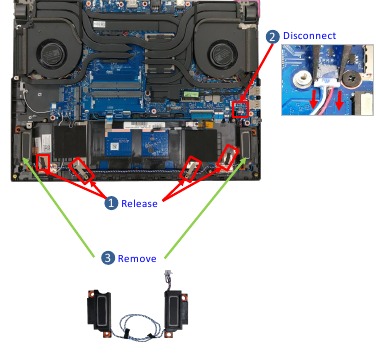 Asus - STRIX G15 Series - LUIDSPREKER Demontage LUIDSPREKER Demontage