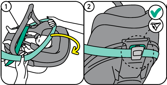 BESAFE - Go Beyond - De stoel installeren met de voertuigriem - Stap 3 De stoel installeren met de voertuigriem - Stap 3