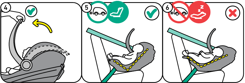 BESAFE - Go Beyond - De stoel installeren met de voertuigriem - Stap 4 De stoel installeren met de voertuigriem - Stap 4