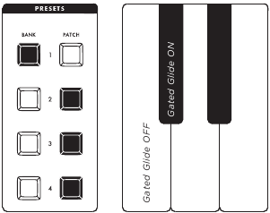 Moog - Subsequent 25 - VERBORGEN PARAMETERS - PITCH - GATED GLIDE VERBORGEN PARAMETERS - PITCH - GATED GLIDE
