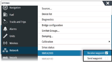 Simrad - NSS evo3 - Software-instelling - Stap 16 - NMEA 2000-instelling Software-instelling - Stap 16 - NMEA 2000-instelling