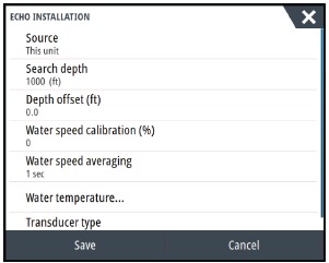 Simrad - NSS evo3 - Software-installatie - Stap 3 - Echoloodinstellingen Software-installatie - Stap 3 - Echoloodinstellingen