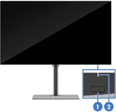 HP - Pro 5 Series - Monitorfuncties - Componenten aan de voorkant Monitorfuncties - Componenten aan de voorkant