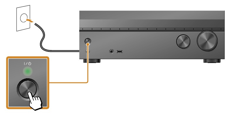 Sony - STR-DH750 - De receiver inschakelen - Stap 2 De receiver inschakelen - Stap 2