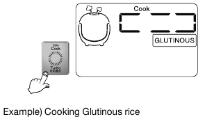 Druk op de knop Koken/Turbo om te beginnen met koken