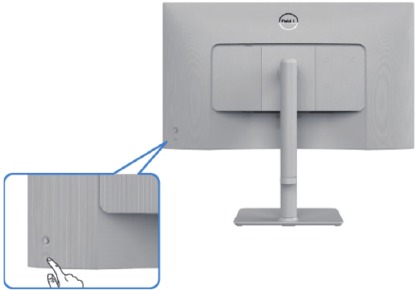 Dell - S2425HS - Het aansluiten en loskoppelen van de stroomkabel Het aansluiten en loskoppelen van de stroomkabel