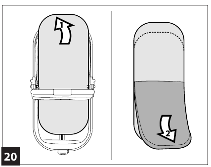 Peg-Perego - Ypsi - De zachte hoes verwijderen - Stap 2 De zachte hoes verwijderen - Stap 2