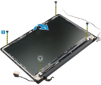 Dell - Latitude 3560 - Het scherm verwijderen - stap 1 Het scherm verwijderen - stap 1