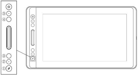 Huion - Kamvas Pro13 - Basisbediening - OSD-functie Basisbediening - OSD-functie