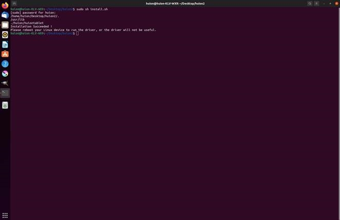 Huion - Kamvas Pro13 - Drivers installeren/verwijderen op Linux-apparaten - Stap 3 Drivers installeren/verwijderen op Linux-apparaten - Stap 3