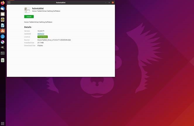 Huion - Kamvas Pro13 - Drivers installeren/verwijderen op Linux-apparaten - Stap 9 Drivers installeren/verwijderen op Linux-apparaten - Stap 9