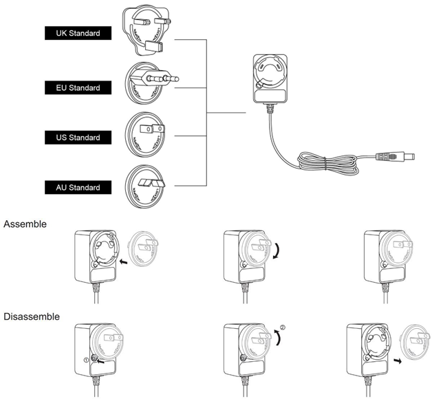 Huion - Kamvas Pro13 - Product en accessoires - Stroomadapter Product en accessoires - Stroomadapter