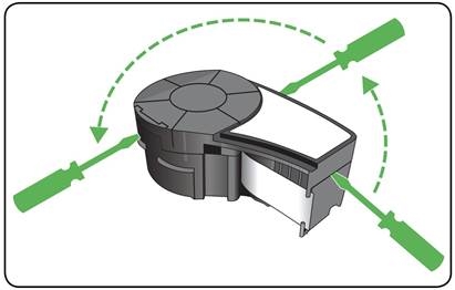 Brady - M211 - De cartridge demonteren - Stap 2 De cartridge demonteren - Stap 2