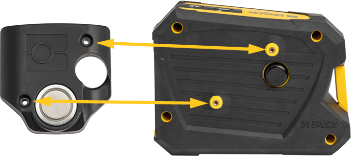 Brady - M211 - Om de magneetaccessoire aan de printer te bevestigen - Stap 2 Om de magneetaccessoire aan de printer te bevestigen - Stap 2