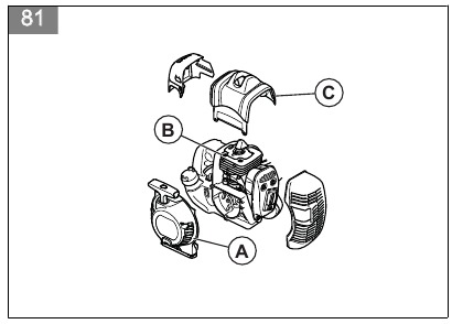 Husqvarna - 135R - Het koelsysteem reinigen Het koelsysteem reinigen