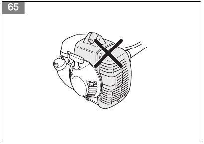 Husqvarna - 135R - De motor starten - Stap 3 De motor starten - Stap 3