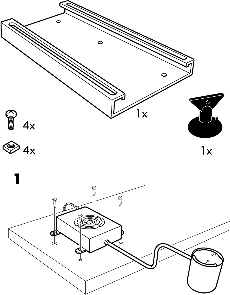 IKEA - GRUNDTAL - Installatie - Stap 1 Installatie - Stap 1