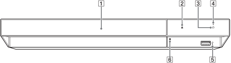 Sony - UBP-X700 - Overzicht onderdelen en bedieningselementen - Deel 1 - Voorpaneel Overzicht onderdelen en bedieningselementen - Deel 1 - Voorpaneel