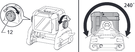 MAKITA - DML811 - De hoek van het licht aanpassen De hoek van het licht aanpassen