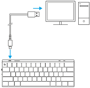 Logitech G - PRO X 60 - Uw toetsenbord opladen - Stap 1 Uw toetsenbord opladen - Stap 1
